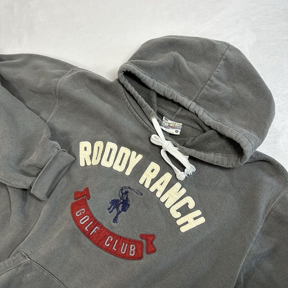 Roddy Ranch Golf Club Hoodie Men’s Medium Gray Embroidered Pullover Sweatshirt